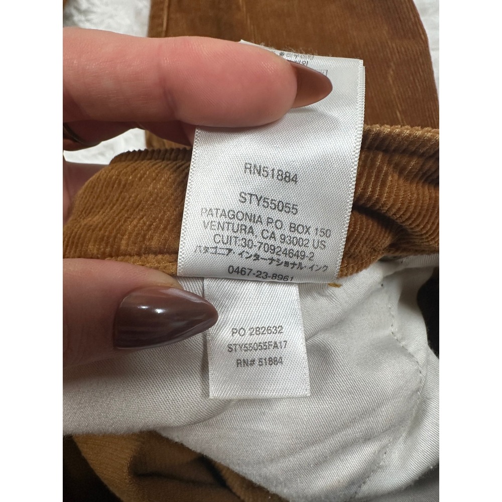 Patagonia Women Brown Organic Cotton Corduroy‎ Slim Straight Pants Size 25 - Picture 5 of 6